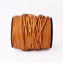 3mm Leather Cord - Antique Yellow Brown - Round - Matt Finish - Indian Leather - Wrap Bracelet Making Findings - Antique Color Natural Dye