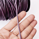 3mm Metallic Purple Leather Cord - Round - Premium Quality - Indian Leather - Wrap Bracelet Making Findings - Lead Free - Necklace Making