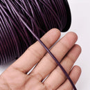 3mm Berry Metallic Purple Leather Cord - Round - Premium Quality - Indian Leather - Wrap Bracelet Making Findings - Lead Free Jewelry Making