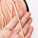 3mm Leather Cord - Peach Color - Round - Indian Leather - Wrap Bracelet Making Findings