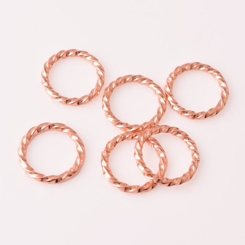 Twisted Wire Copper Close Jump Rings - 20mm