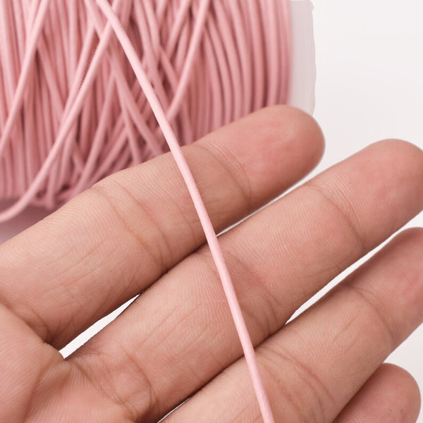 1.5mm Leather Cord - Baby Pink Color - Round
