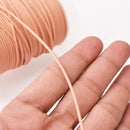 1.5mm Leather Cord - Peach Color - Round