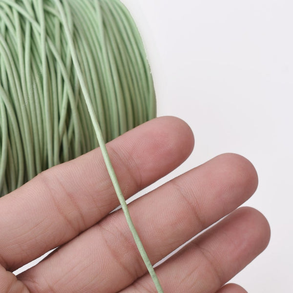 1.5mm Leather Cord - Mint Green - Round