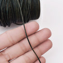 1.5mm Leather Cord - Antique Green - Distressed Round