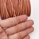 1.5mm Leather Cord - Natural Red - Round - Matt Finish