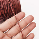 1.5mm Leather Cord - Dark Red Color - Round
