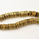 8mm Raw Brass Flat Disc Spacers - 80 pcs