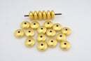 Gold Brushed Saucer Beads For Jewelry Makings 