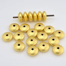 Gold Brushed Saucer Spacer Beads For Jewelry Makings 