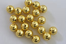 8mm Gold Plated Round Ball Spacer Beads