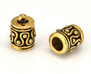 Gold Plated Antique Bali Kumihimo End Caps
