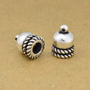 Antique Silver Kumihimo End Caps For Jewelry Makings 