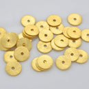 Gold Brushed Flat Spacers Heishi Disc Beads 