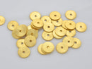 Gold Brushed Flat Spacers Heishi Disc Beads 