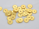 Gold Brushed Flat Spacers Heishi Disc Beads 