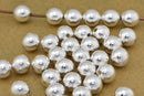 Silver Round Shiny Ball Beads For Jewelry Makings 