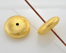 Gold Brushed Saucer Beads For Jewelry Makings 