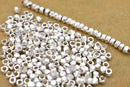 Silver Plated 2.5mm Faceted Diamond Cut Beads