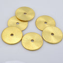 Gold Brushed Flat Spacers Heishi Disc Beads 
