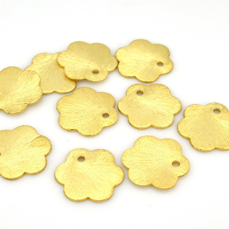 Gold Brushed Dangle Charms For Jewelry Makings 