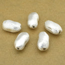 Silver Bean Shapes Nugget Beads For Jewelry Makings 