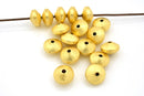 Gold Brushed Bicone Saucer Beads For Jewelry Makings 