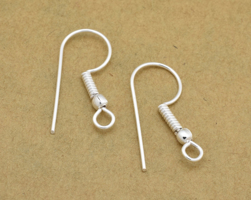 Silver Ear Wire Hooks Parts For Earring Makings