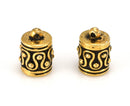 Antique Gold Kumihimo End Caps For Jewelry Makings