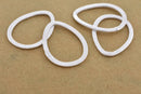 Silver Brushed Drop Connector Links For Jewelry Makings 