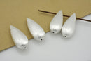 Silver Plated Tear Drop Spacer Beads - 21mm