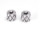 Silver Plated Antique Kumihimo End Caps