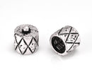 Silver Plated Antique Kumihimo End Caps