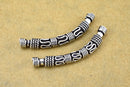 Antique Silver Curved Tube Pipe Beads For Jewelry Makings 