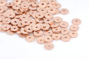 Rose Gold Brushed Flat Spacers Heishi Disc Beads For Jewelry Makings 