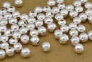 Silver Round Shiny Ball Beads For Jewelry Makings 