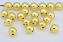 Gold Round  Shiny Ball Beads For Jewelry Makings 