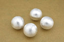 Silver Round Brushed Ball Beads For Jewelry Makings 