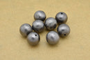 Black / Gunmetal Round Brushed Ball Beads For Jewelry Makings 