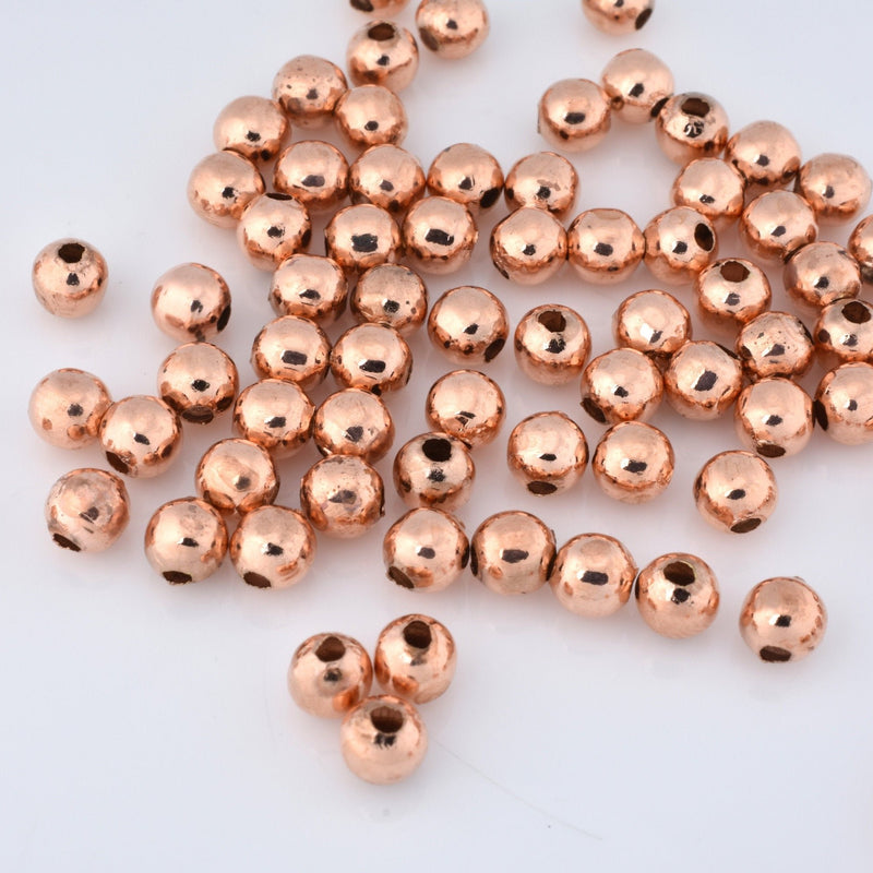 Copper Round Shiny Ball Beads For Jewelry Makings 