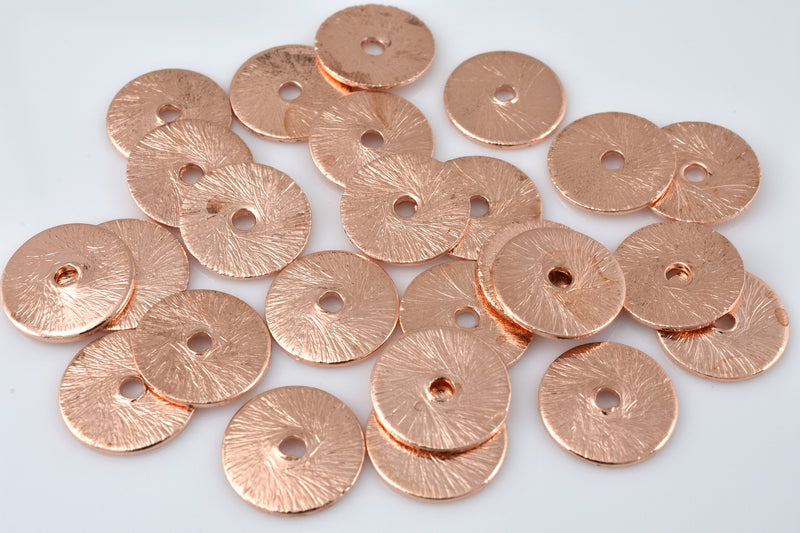 Copper Brushed Flat Spacers Heishi Disc Beads For Jewelry Makings 