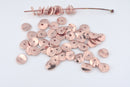 Rose Gold Brushed  Spacers Wavy Heishi Disc Beads For Jewelry Makings