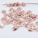Rose Gold Brushed  Spacers Wavy Heishi Disc Beads For Jewelry Makings