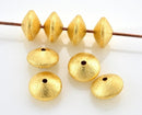 Gold Plated 12mm Bi-cone Saucer Spacer Beads