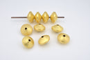 Gold Brushed Bicone Saucer Beads For Jewelry Makings 
