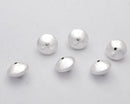 Silver Plated 12mm Bi-cone Saucer Spacer Beads
