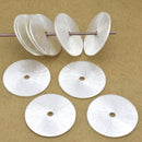 Silver Flat Disc Heishi Spacers Beads For Jewelry Makings 