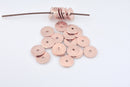 Rose Gold Brushed Flat Spacers Heishi Disc Beads For Jewelry Makings 