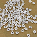 3.5mm Silver Plated Daisy Heishi Spacer Beads