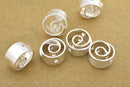Silver Spiral Spacer Beads For Jewelry Makings 